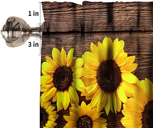 Sunflower Valance Curtains for Kitchen Living Room 54x18 Inch