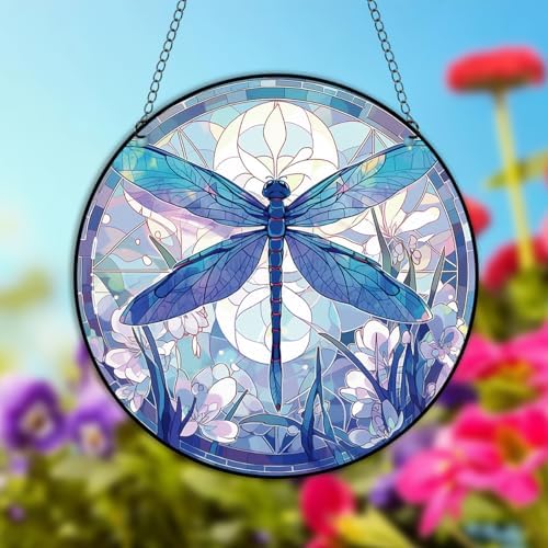 Dragonfly Stained Acrylic Window Decor Panels