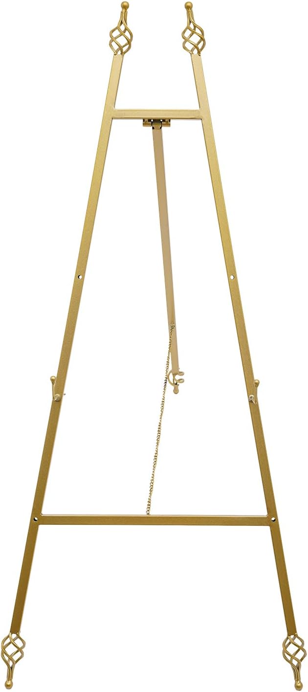 2Pcs Metal Easel Stand with 6 Holes Adjustable Gold Display Stand