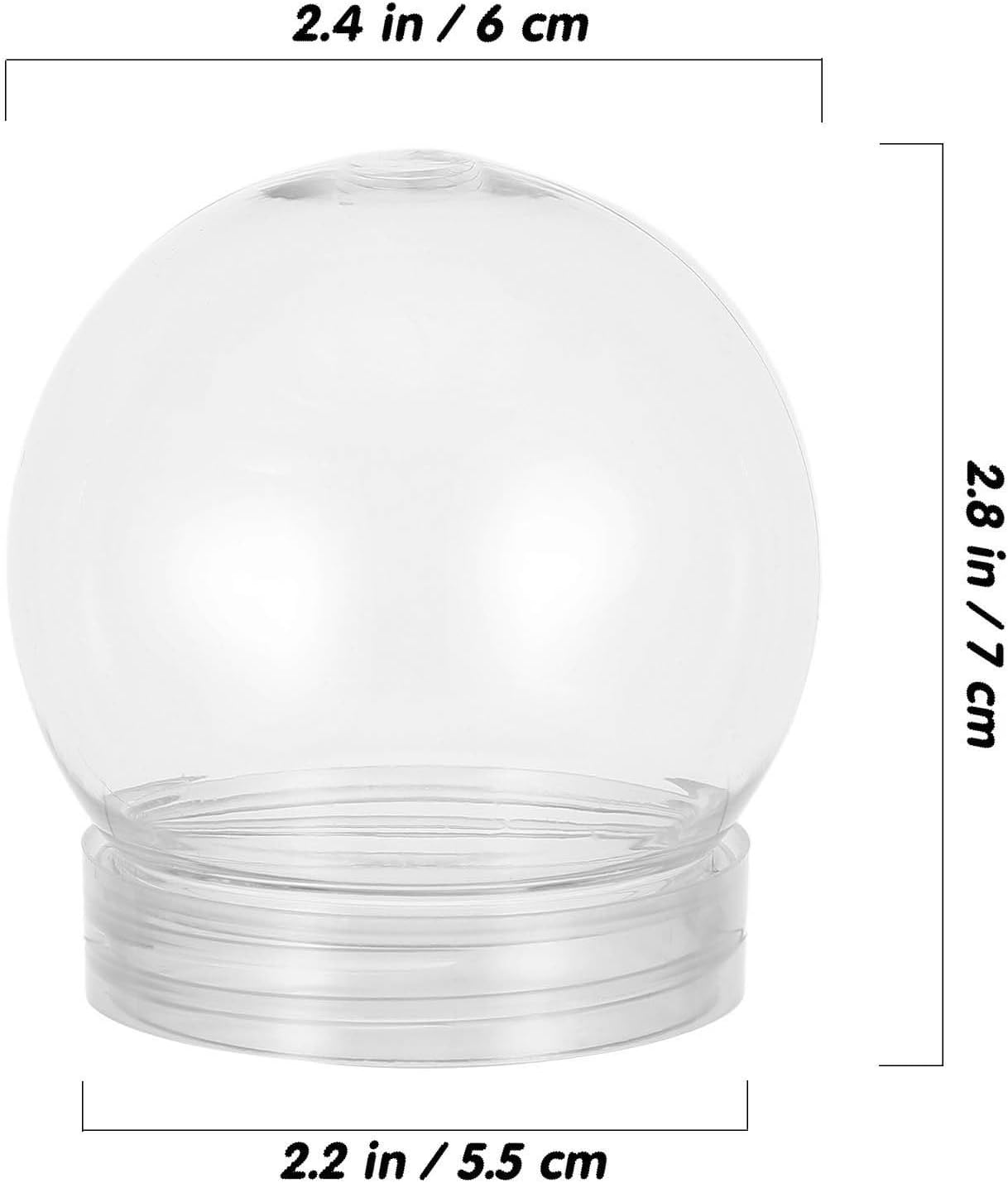 BESTOYARD 20-Pack 3-Inch Snow Globe DIY Kit