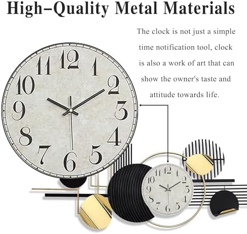 HAVFIFK Modern Geometry Wall Clock 591 X 228