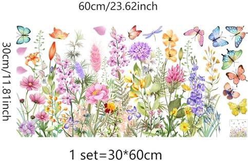 PASUXI 2 Sets Flower Window Clings for Glass Windows