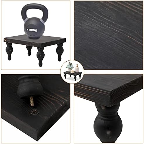 Classic Black Decorative Wood Risers for Farmhouse Display