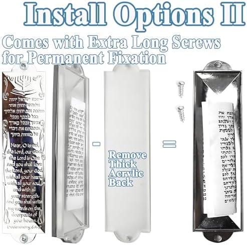 Zivosely Adhesive Mezuzah with Scroll for Door Frame