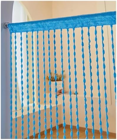 Doorway Curtain Bead Curtain 1x2M Blue Sheer
