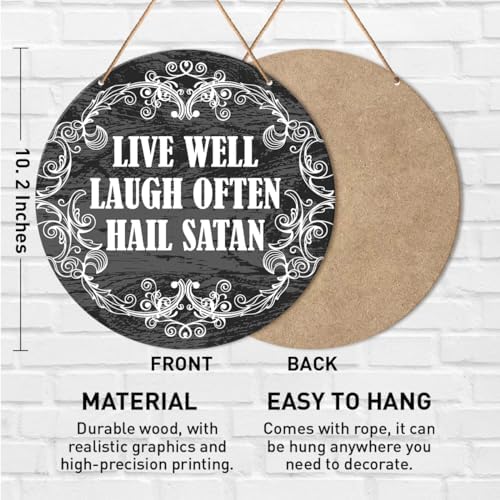 Gothic Wall Decor Satanic Hanging Sign for Gothic House