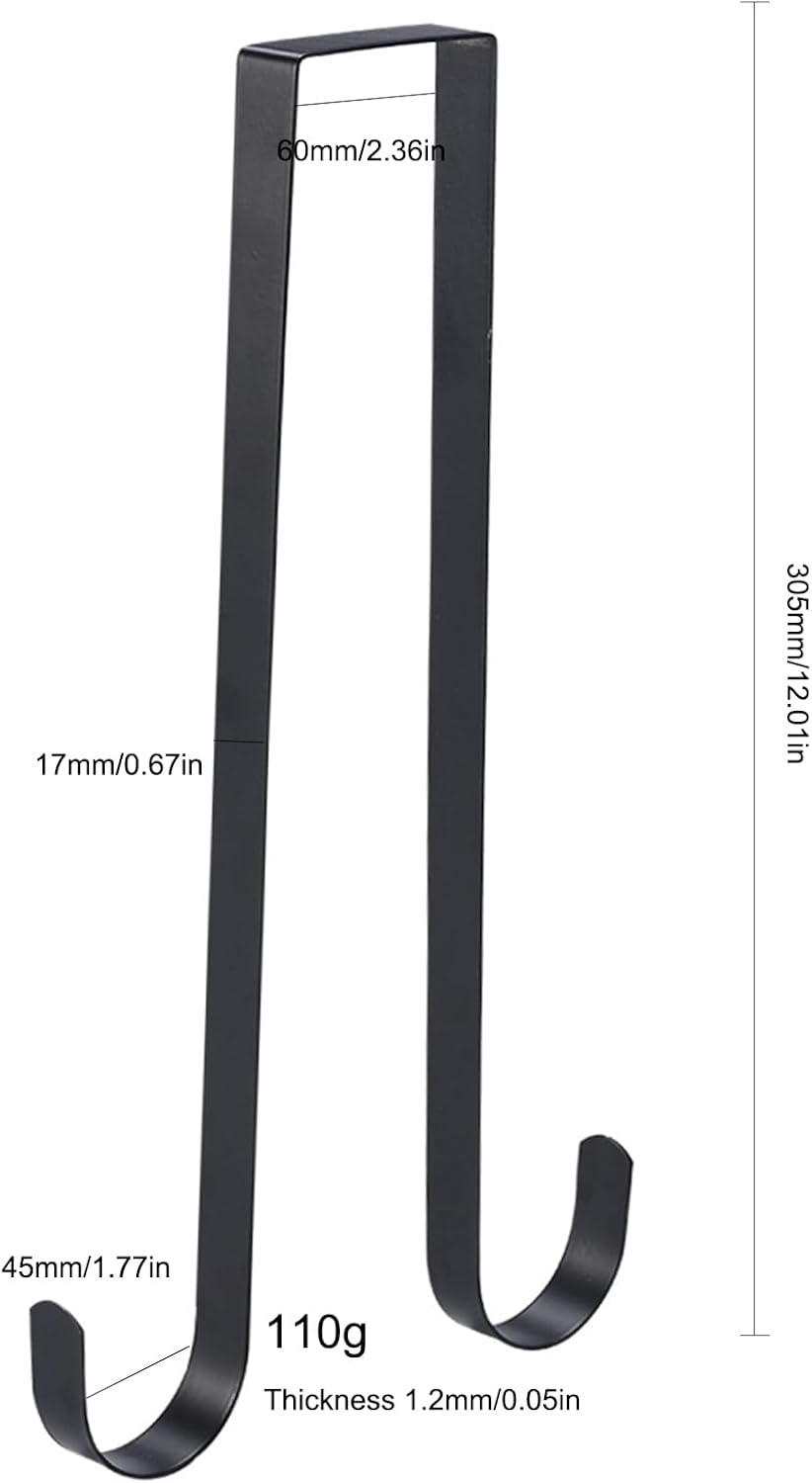Valcatch Wreath Hanger for Front Door Hooks White