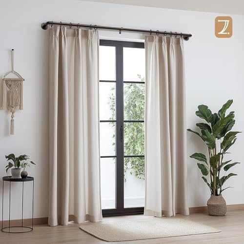 Zeerobee 1 Inch Curtain Rods for Windows 32 to 48 Antique Bronze