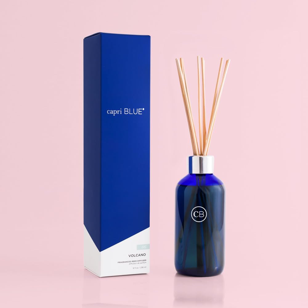 Capri Blue Volcano Reed Diffuser Set - Cobalt Blue 8 fl oz