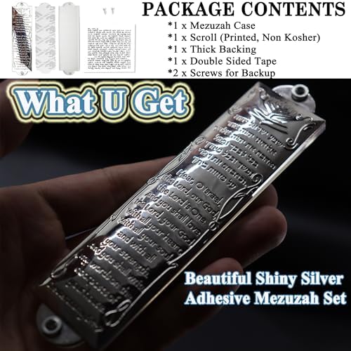 Zivosely Adhesive Mezuzah with Scroll for Door Frame