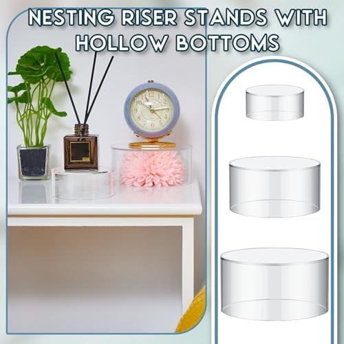 Jerify 12 Pcs Acrylic Buffet Risers Display Stands