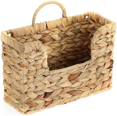BTSKY Woven Hanging Magazine Holder with Handle