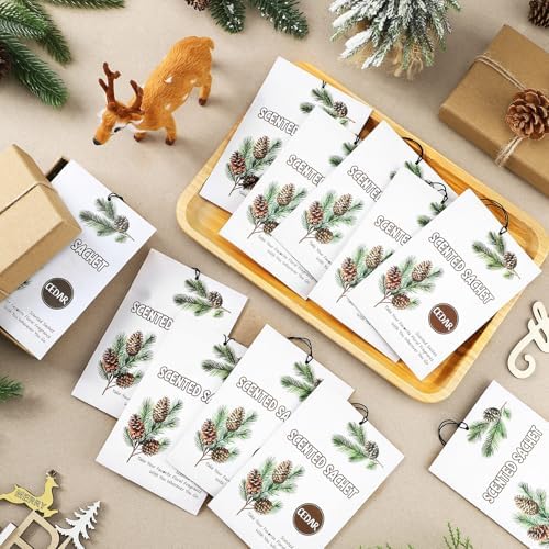 24 Pack Cedar Scent Sachets for Home Air Freshening