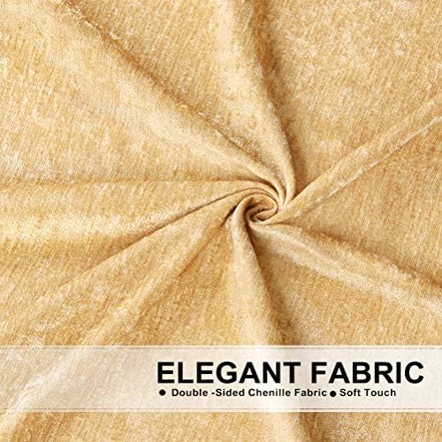 ELKCA Thick Chenille Valances Set of 2 for Living Room and Kitchen