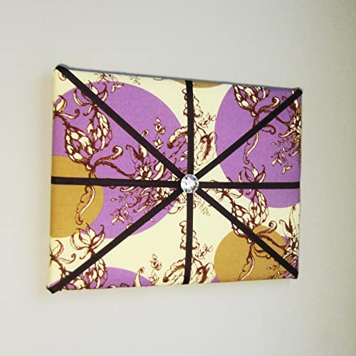 11x14 Purple Brown Cream French Memory Board Bow Board