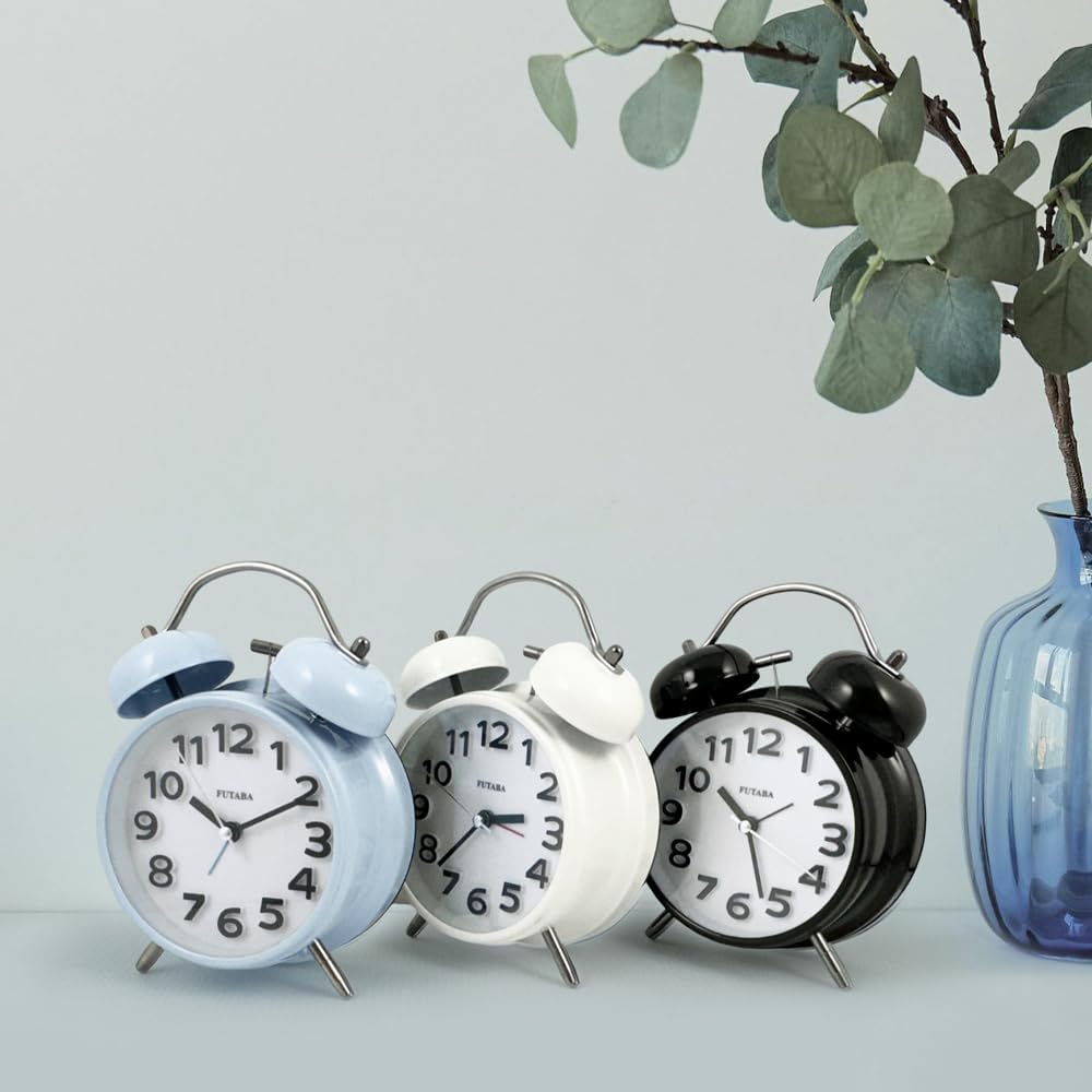 Loud Alarm Twin Bell Clock with LED Light and Silent Movement