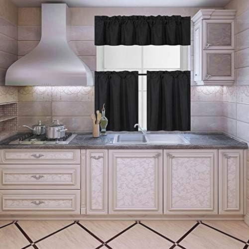 Gxi Blackout Kitchen Curtain 20 Inch Rod Pocket Tier Valance
