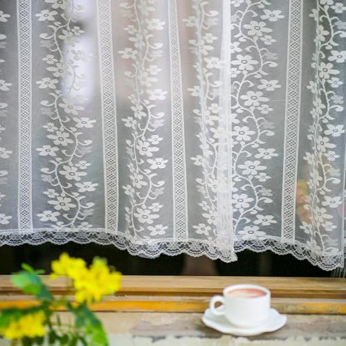 ARTMAGIC Red Plaid Tier Curtain Set with Valance 3pcs