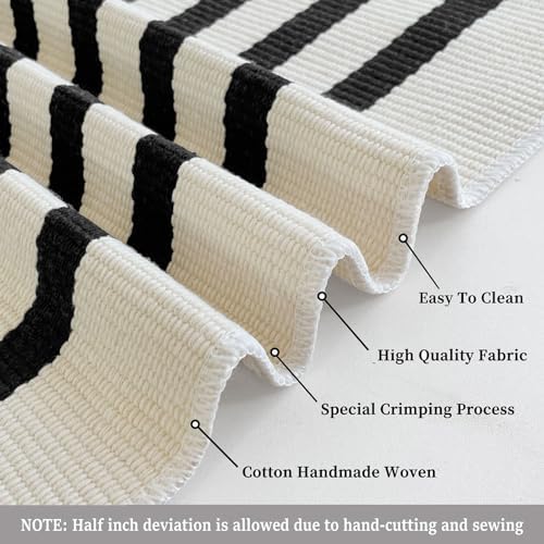KILOCOCO Beige Striped Front Door Rug 23x36