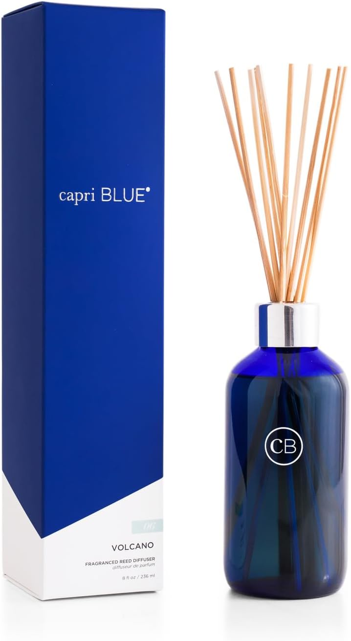 Capri Blue Volcano Reed Diffuser Set - Cobalt Blue 8 fl oz