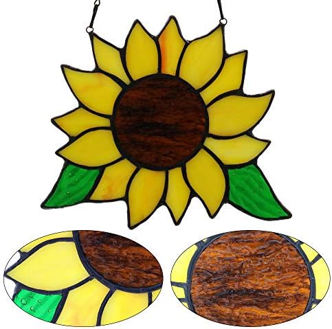 Stained Glass Sunflower Window Hanging Decor