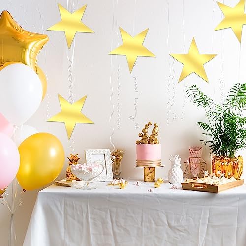 40 Pcs 11 Inch Gold Stars Cutouts for Decor