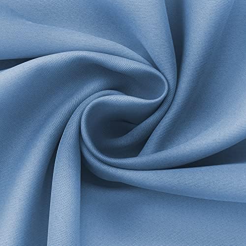 Gxi Blue Kitchen Curtain 2 Panels Rod Pocket Blackout Tiers