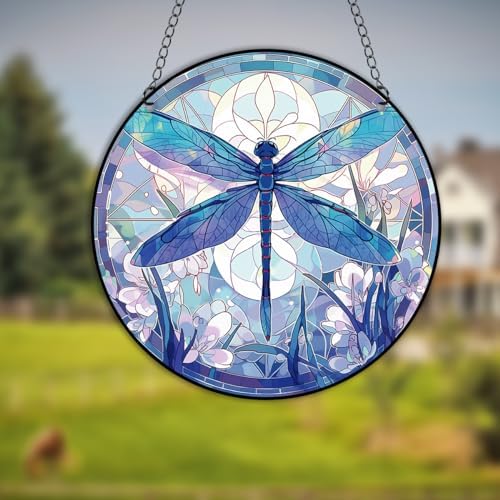 Dragonfly Stained Acrylic Window Decor Panels
