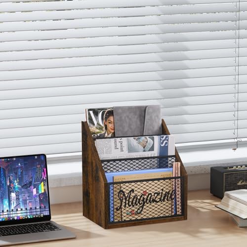 YINMIT 3 Tier Magazine Holder Floor Rack
