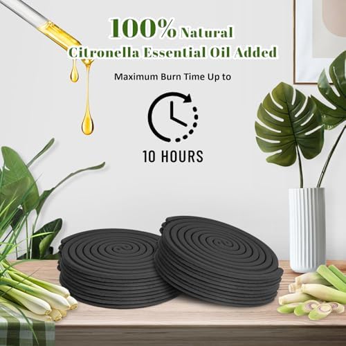 SCENTORINI Citronella Incense Coils 20 PCS with 2 Burners