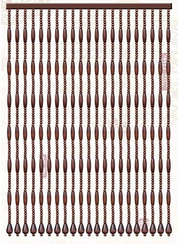 HAPPLiGNLY Beaded Door Curtains 55 Strands Brown Retro Decor