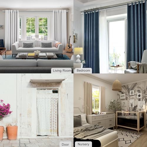 Byondeth Adjustable Curtain Rods 1 Inch Diameter 16-88 Inches Long