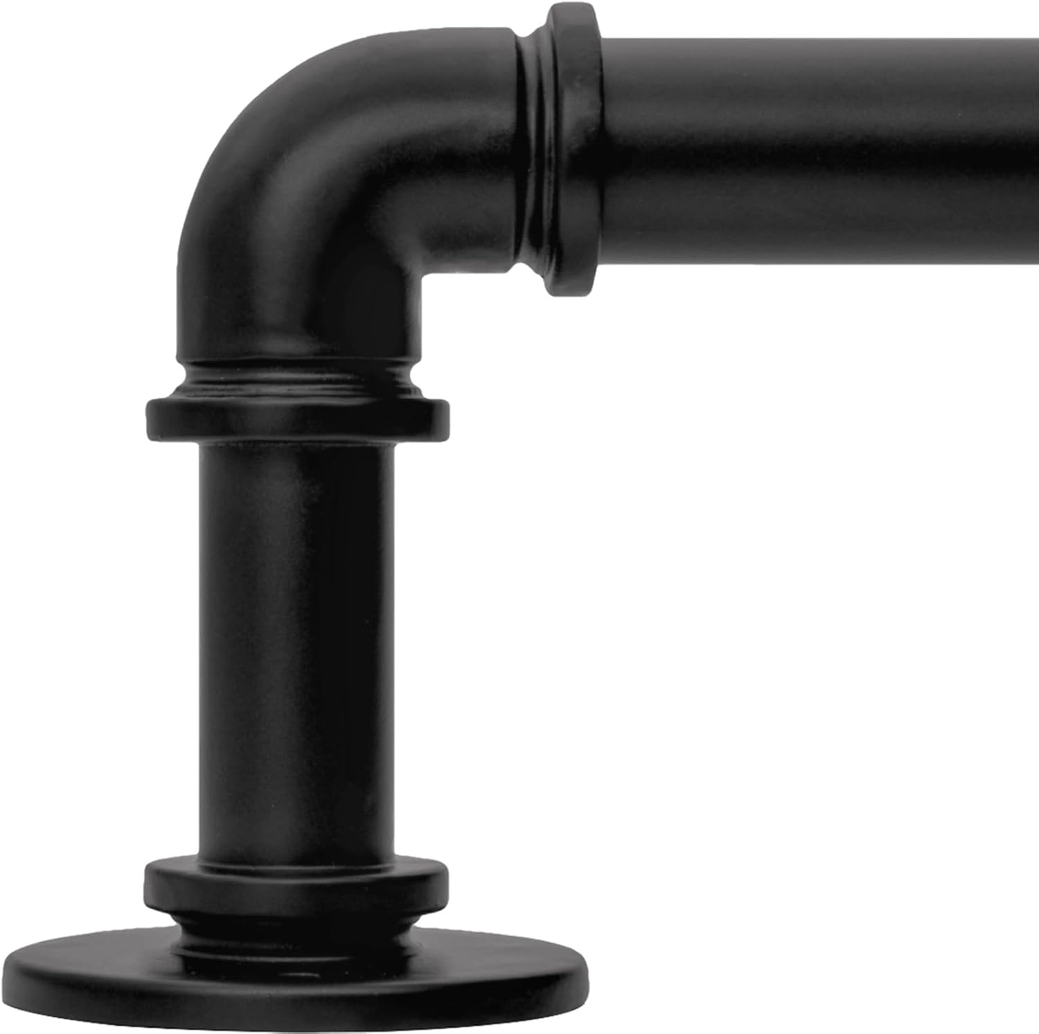 Industrial Curtain Rods 18-120 Inch Adjustable Blackout Rod with Wrap Around Design
