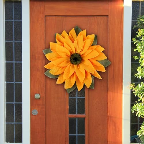 Peryiter 1654 Inch Sunflower Wreath Front Door Decor