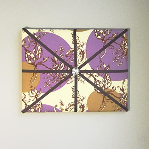 11x14 Purple Brown Cream French Memory Board Bow Board
