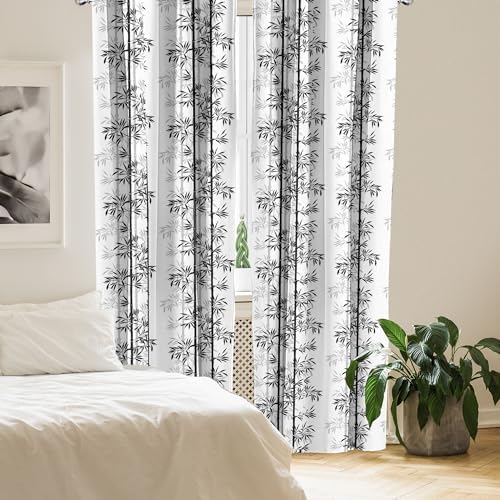 Ambesonne Tree of Life Curtains 2 Panel Set Pale Grey Off White