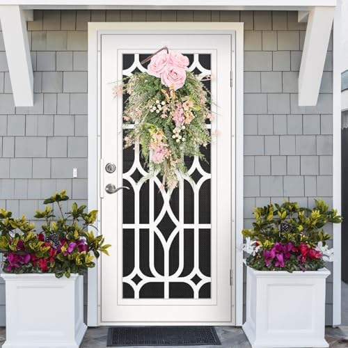 20 Inch Artificial Teardrop Wreath for Home Decor