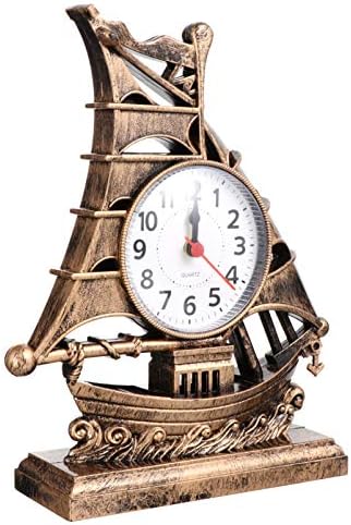 Retro Sailboat Alarm Clock Nautical Decor Timepiece