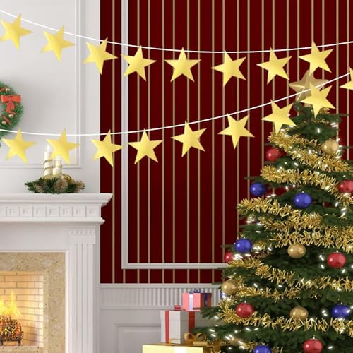 24PCS Gold Star Cutouts for Party Decorations