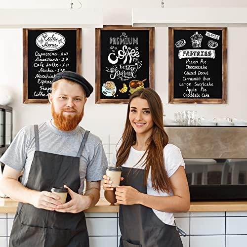 HBCY Creations 18 x 24 Torched Brown Wood Frame Chalkboard