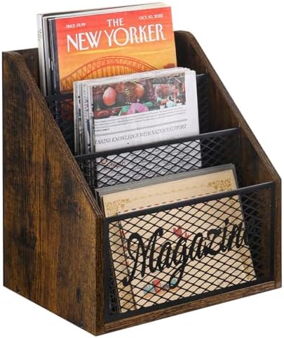 YINMIT 3 Tier Magazine Holder Floor Rack