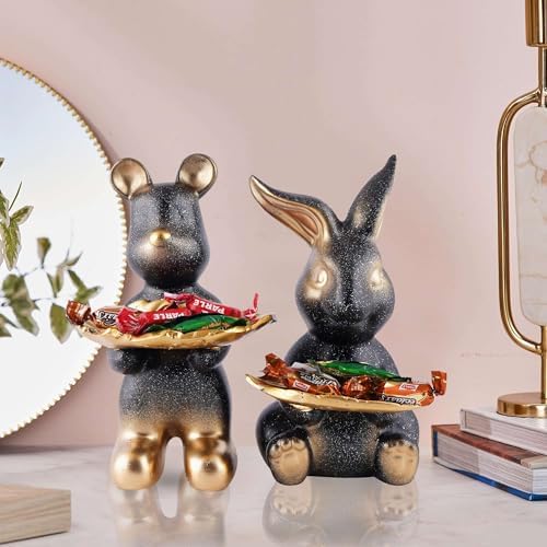 Cool Dog Resin Statue Set of Two Home Decor Showpiece