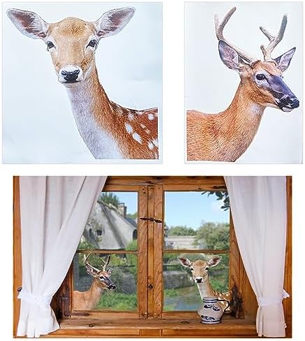 2 Pcs Funny Deer Wall Decal Window Sticker