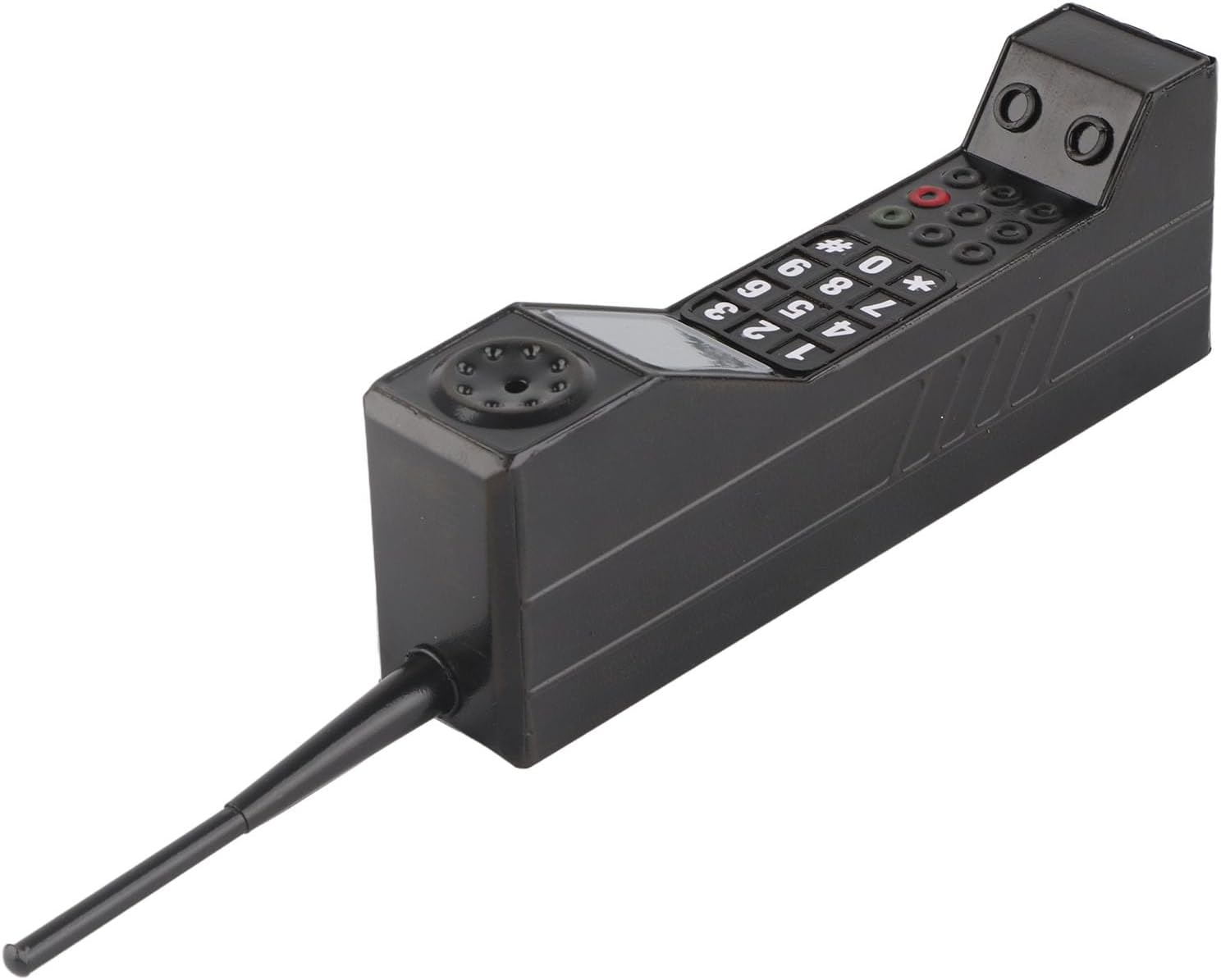 Retro Brick Cell Phone Ornament in Black