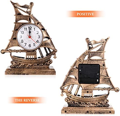 Retro Sailboat Alarm Clock Nautical Decor Timepiece