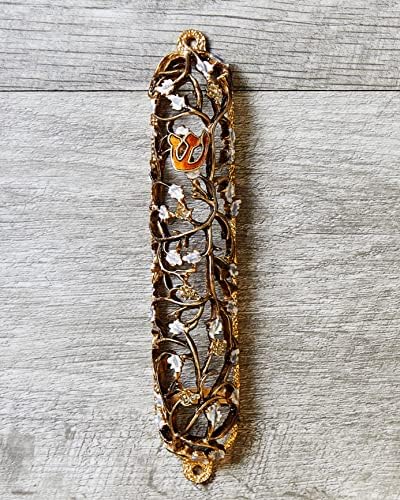 Grapes on Vine Mezuzah Case 6 Inch Decor