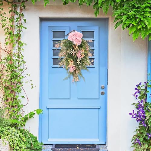 20 Inch Artificial Teardrop Wreath for Home Decor
