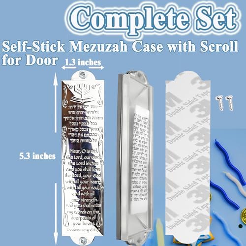 Zivosely Adhesive Mezuzah with Scroll for Door Frame