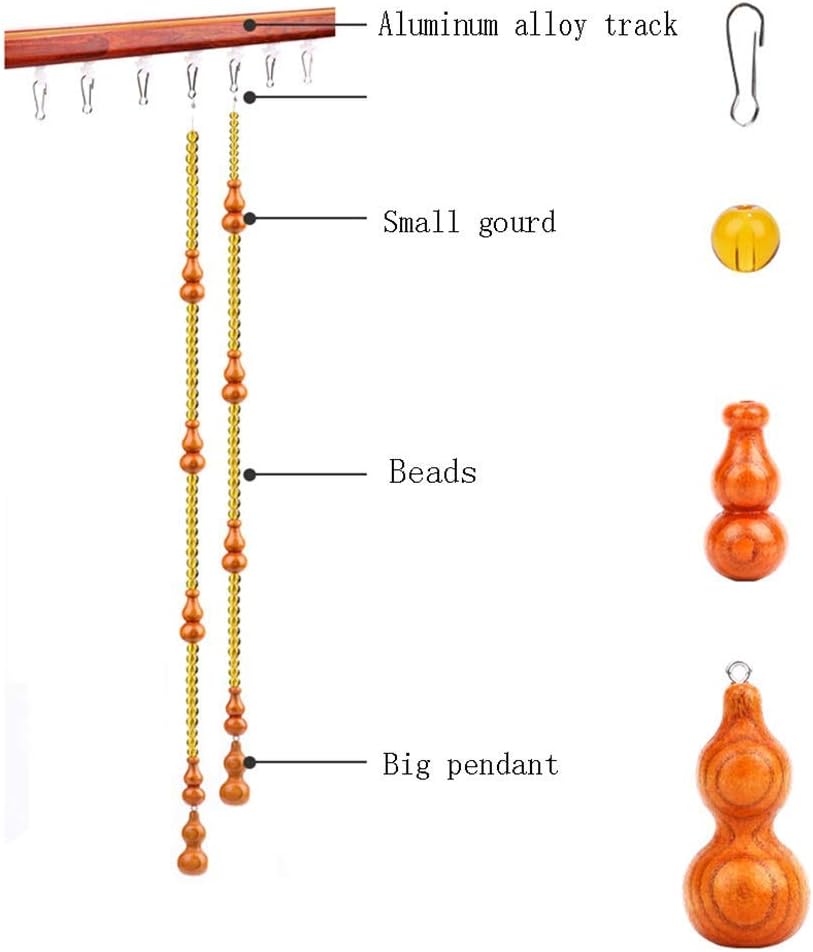 OKUOKA 31 Strand Wood Beaded Door Curtain