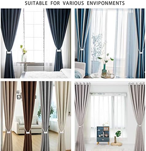 XDerlin Magnetic Curtain Holdbacks White Holdback Clips